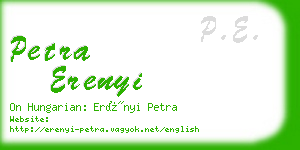 petra erenyi business card